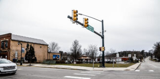 The vacant lot at 100 S. Main St. Slippery Rock, Pennsylvania