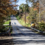 Part of Kiester Road that will be closed. Kiester Rd leads east to SR 8 which travels north to Harrisville and south to Butler.